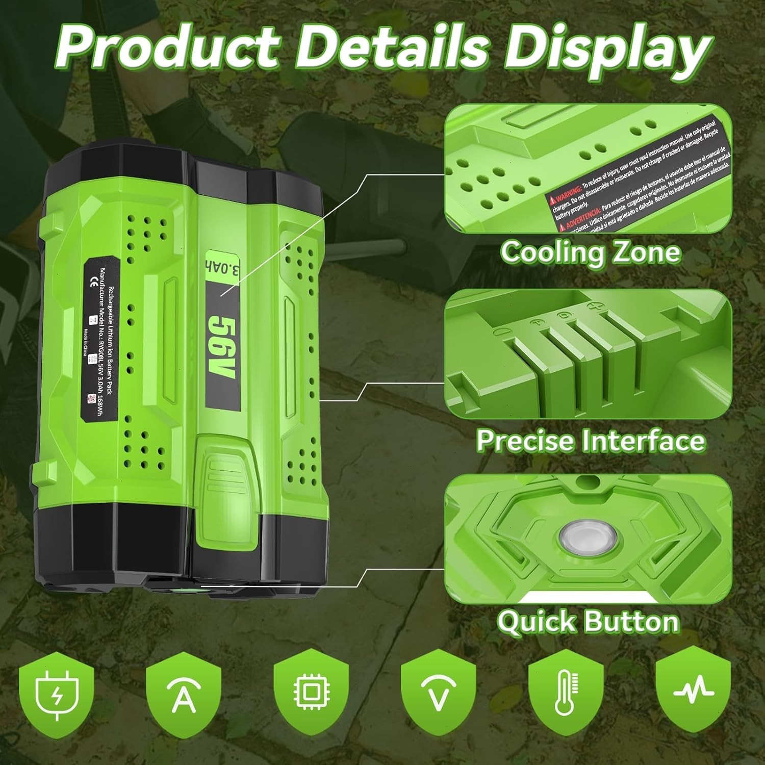 Upgraded 10Ah 7.5 Lithium-ion Battery For EGO 56V 56 Volt BA5600T BA4200 BA2800