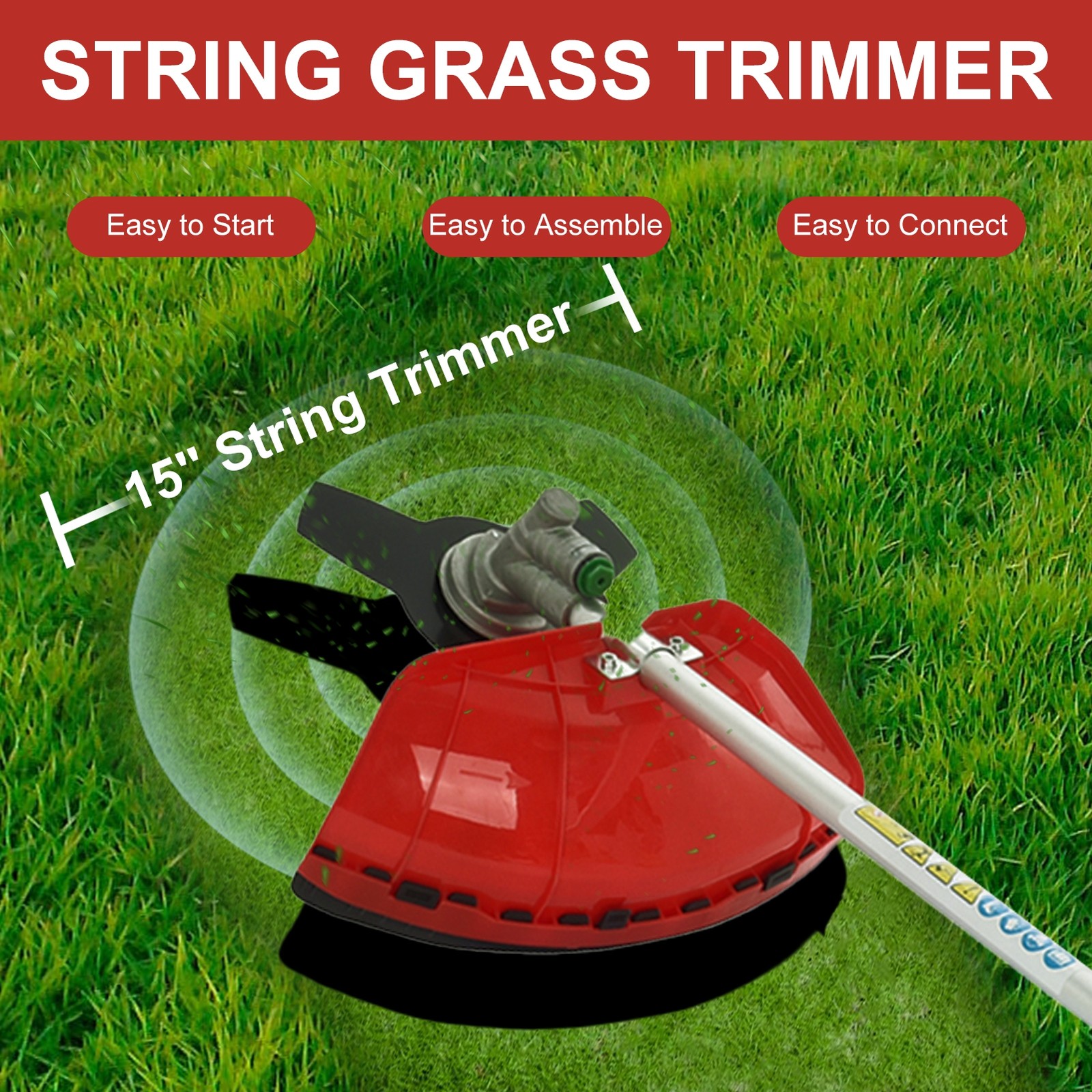5-in-1 Multi-Functional Trimming Tools Gas Hedge Trimmer 52CC Weed Eater