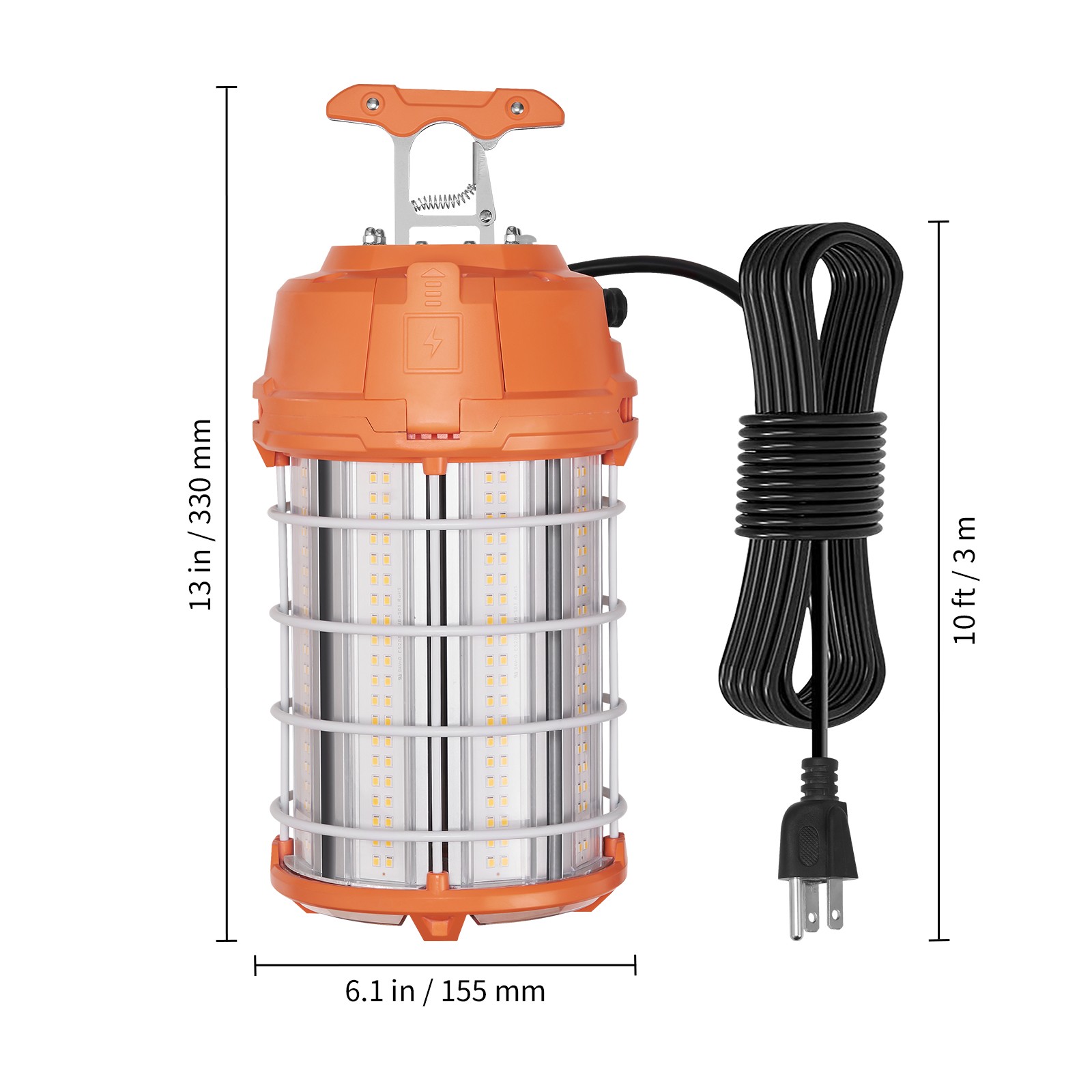 VEVOR 150W LED Temporary Construction Light 5000K Work Job Site Lighting IP65