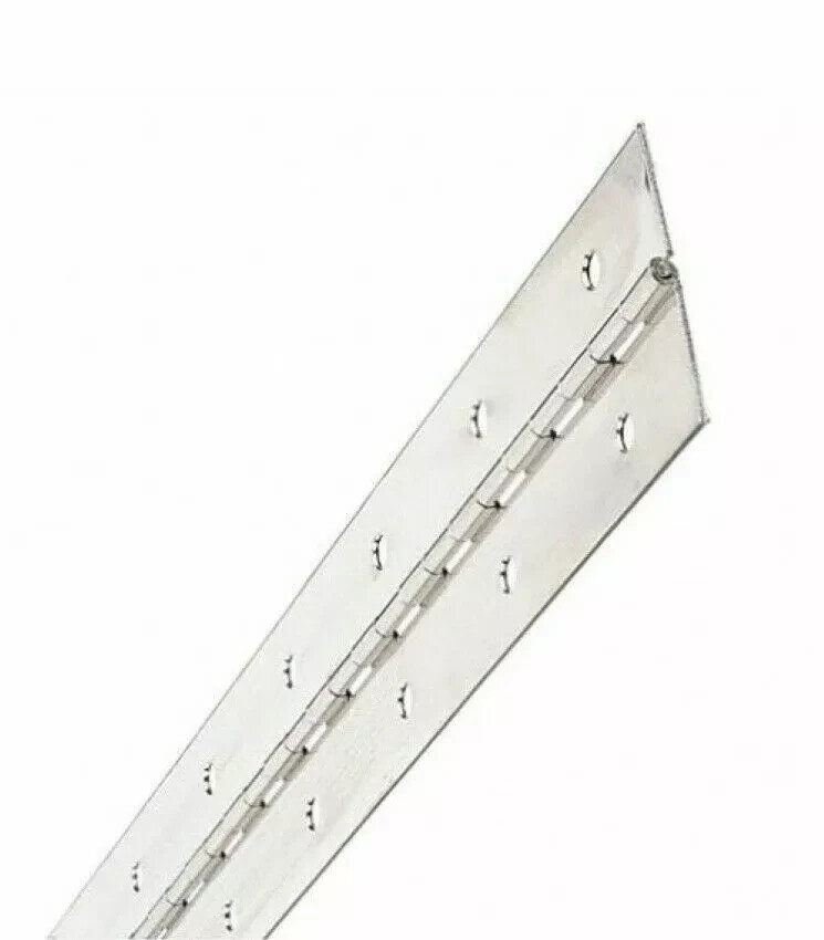 Piano Hinge 3″ x 72 in Bright Nickel Finish Steel Continuous Nonremovable Pin