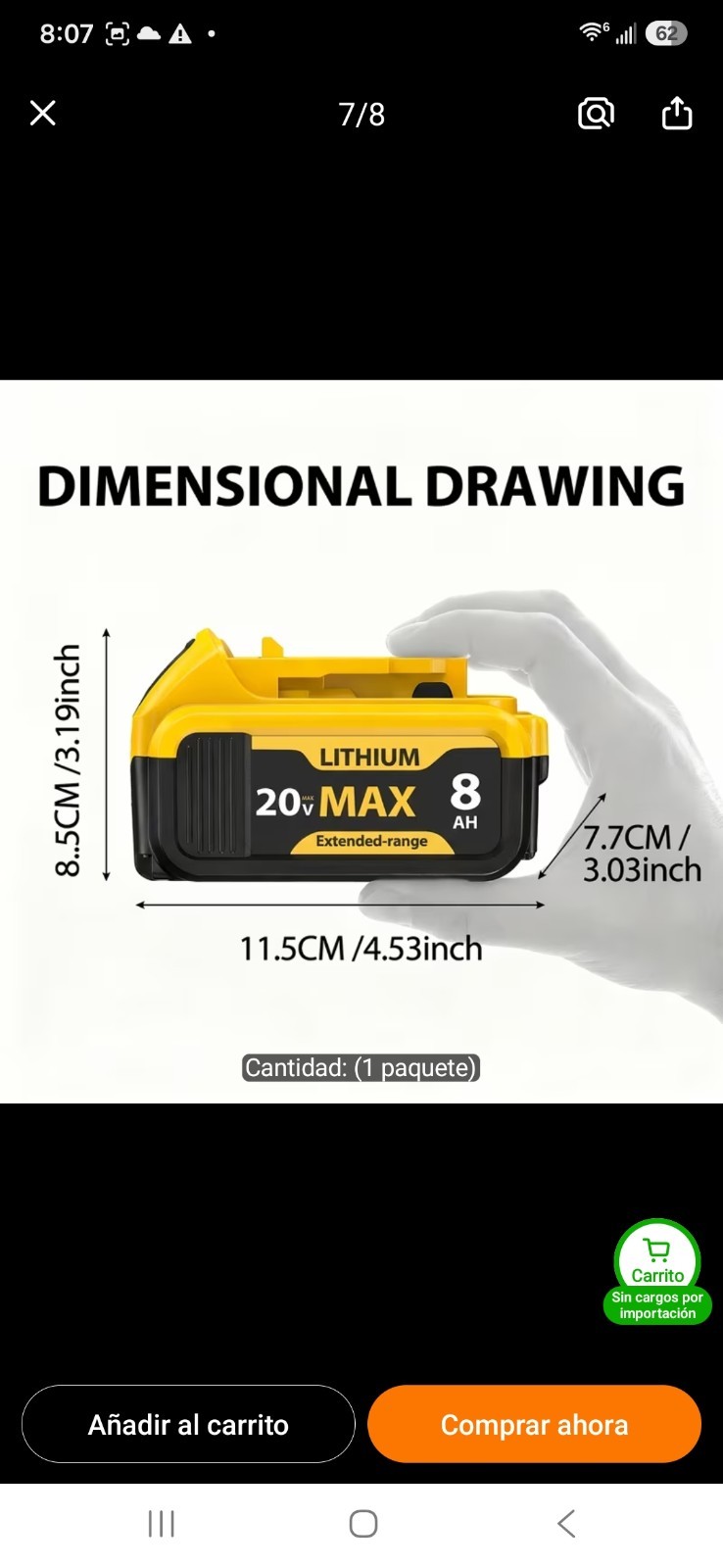 20V MAX 9Ah Lithium-Ion (Li-Ion) Power Tool Battery Pack, Yellow