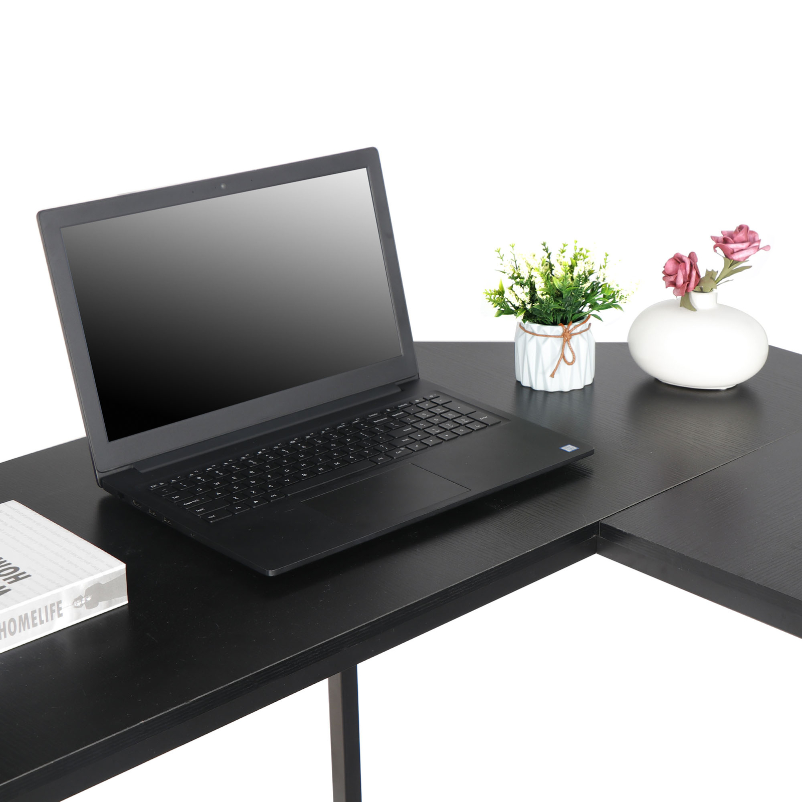 Computer Gaming Laptop Table L-Shaped Desk Corner Workstation for Office Home