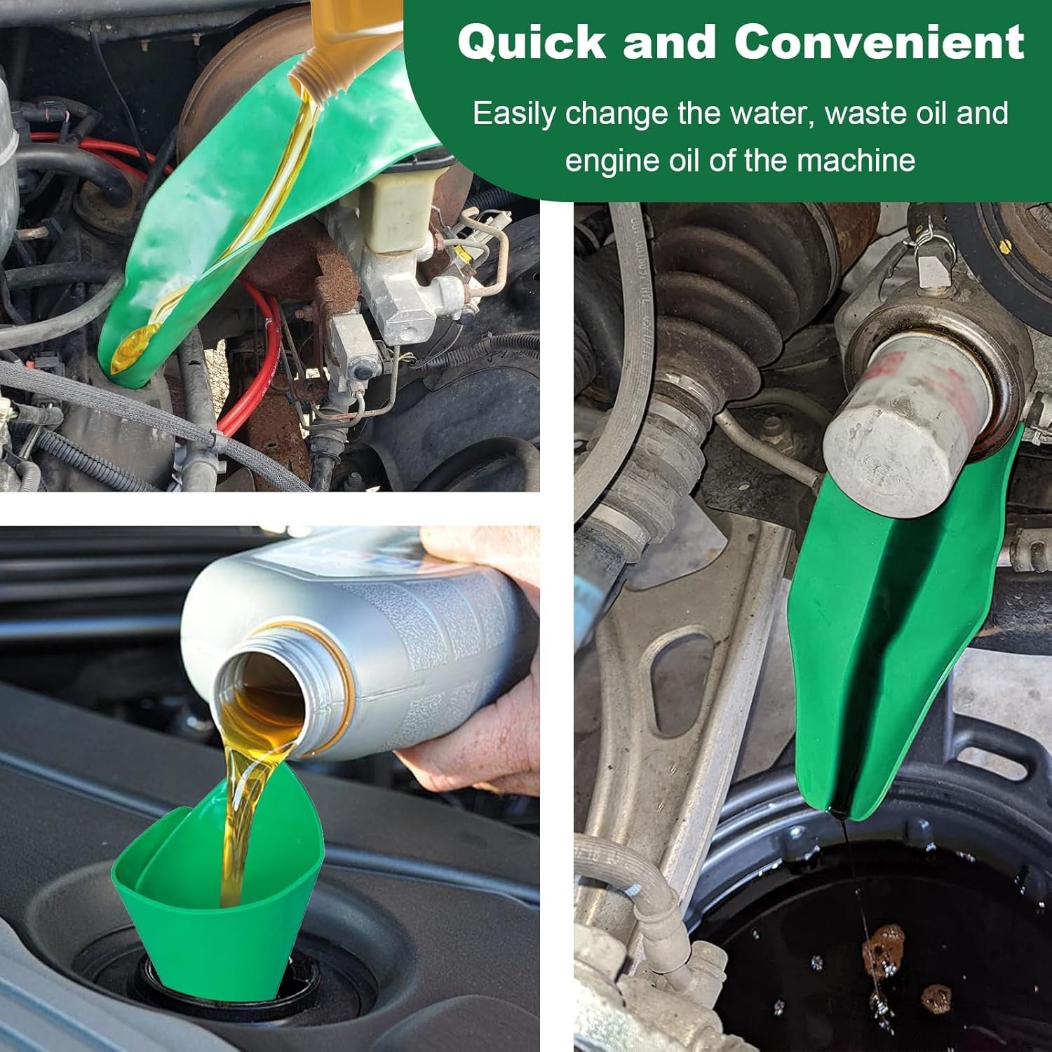 Reused Flexible Foldable Oil Funnel, Multi-Purpose Form a Funnels for Automot…
