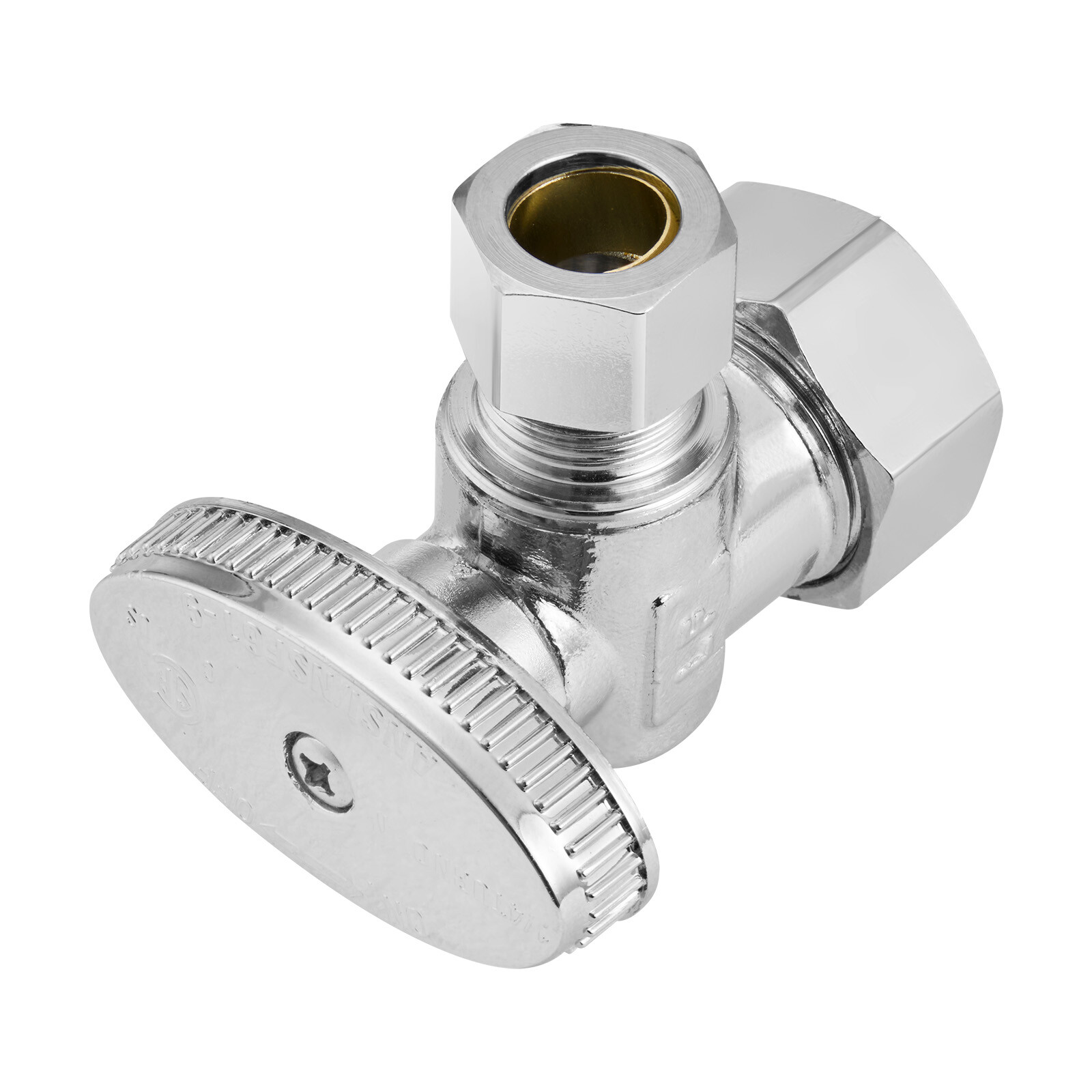 10-Pack Angle Stop Valve 1/4 Turn 5/8″ OD (1/2″ NOM) x 3/8″ OD Compression