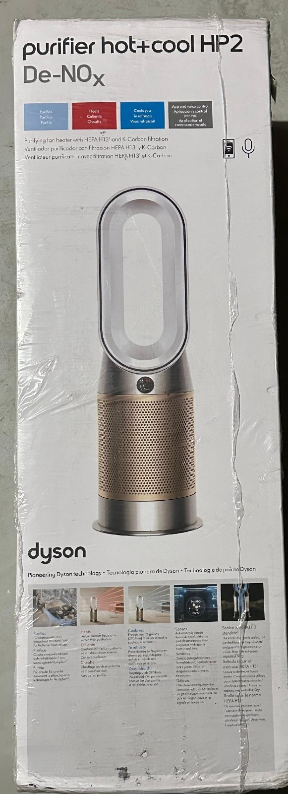 Dyson – Purifier Hot+Cool HP2 De-NOx – White/Gold (Factory Sealed)