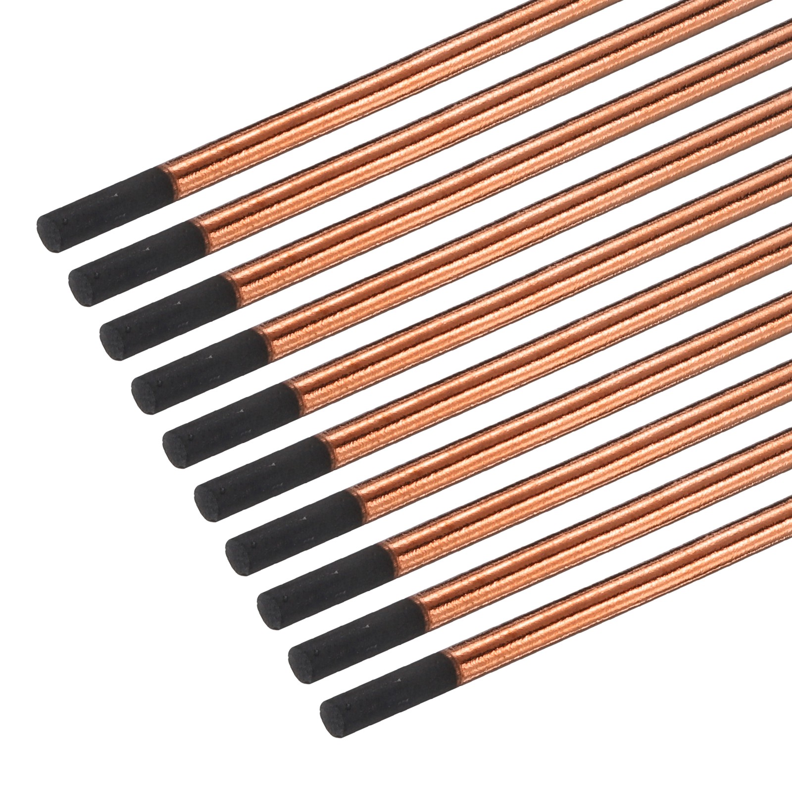 10pcs 8mmx305mm Carbon Arc Air Gouging Rods Copper Graphite Electrode Rods
