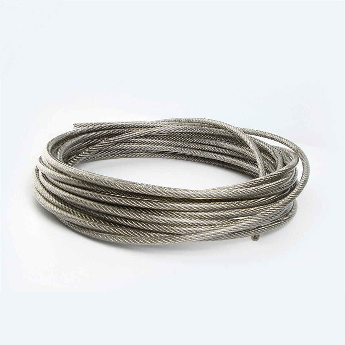Clear Coated Steel Wire Rope Cable 0.38 mm To 12 mm PVC Plastic Coated Rigging