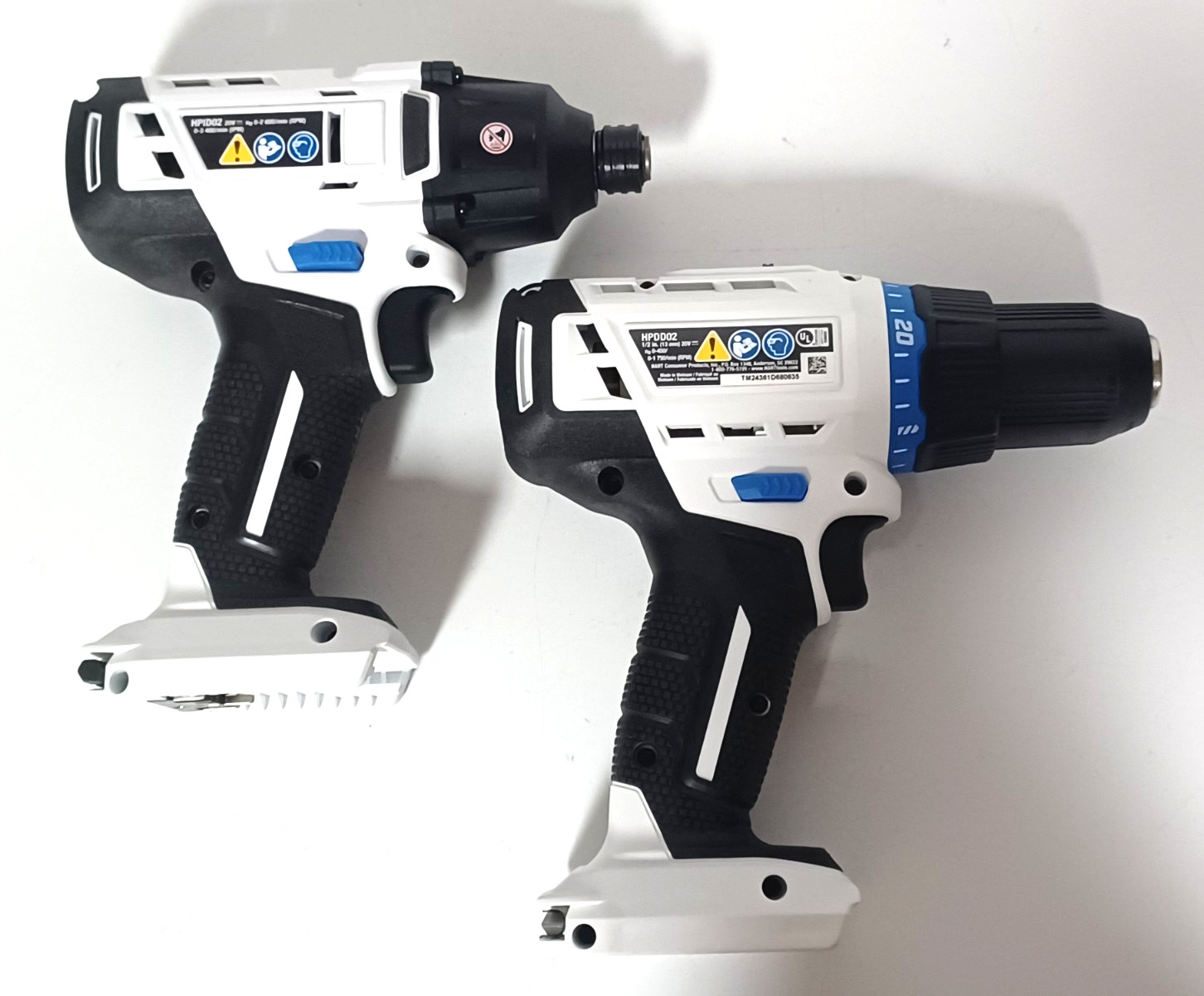 NEW HART 20v Cordless HPID02 1/4″ Impact Driver & HPDD02 1/2″ Drill – Tools Only