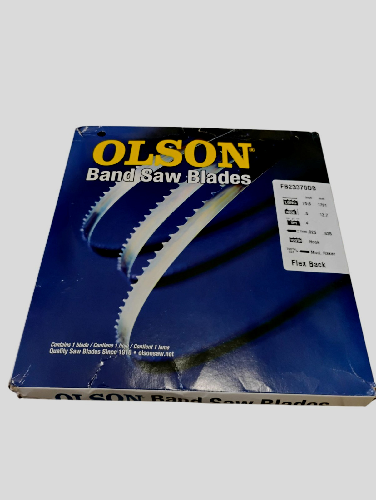 Olson Saw FB23370DB 1/2 by 0.025 by 70-1/2-Inch HEFB 4 TPI Hook Bandsaw Blade