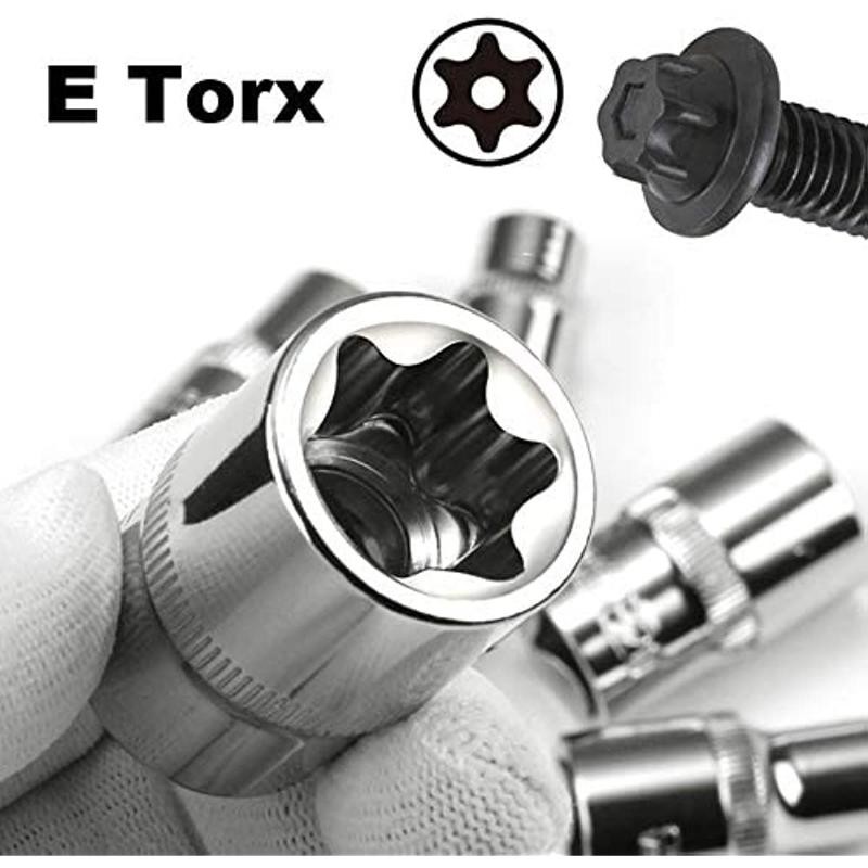 4/5/14PCS Female E Star Torx Socket Set E4-E24 E-Torx External Hex Socket Insert