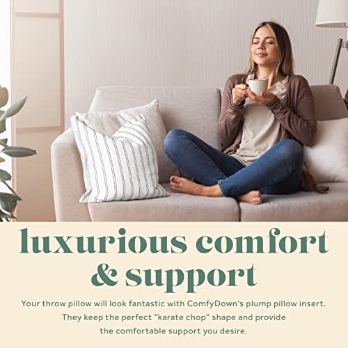 ComfyDown – Euro Square Pillow Insert FEATHER / DOWN Sham Stuffer – ALL SIZES!!