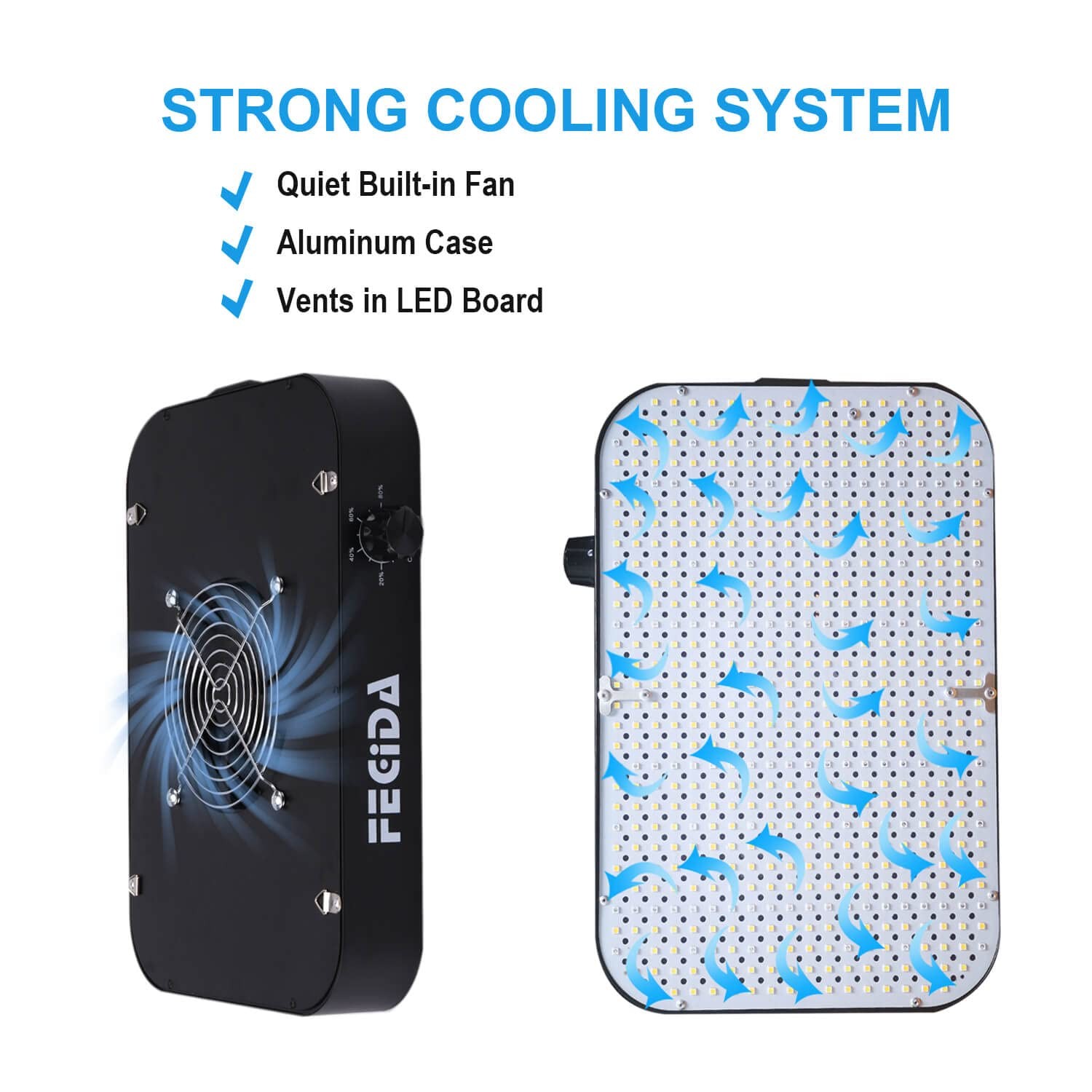 FECiDA 600W 65 Watt, Black Case, Ideal Sunlike Full Spectrum Grow Light