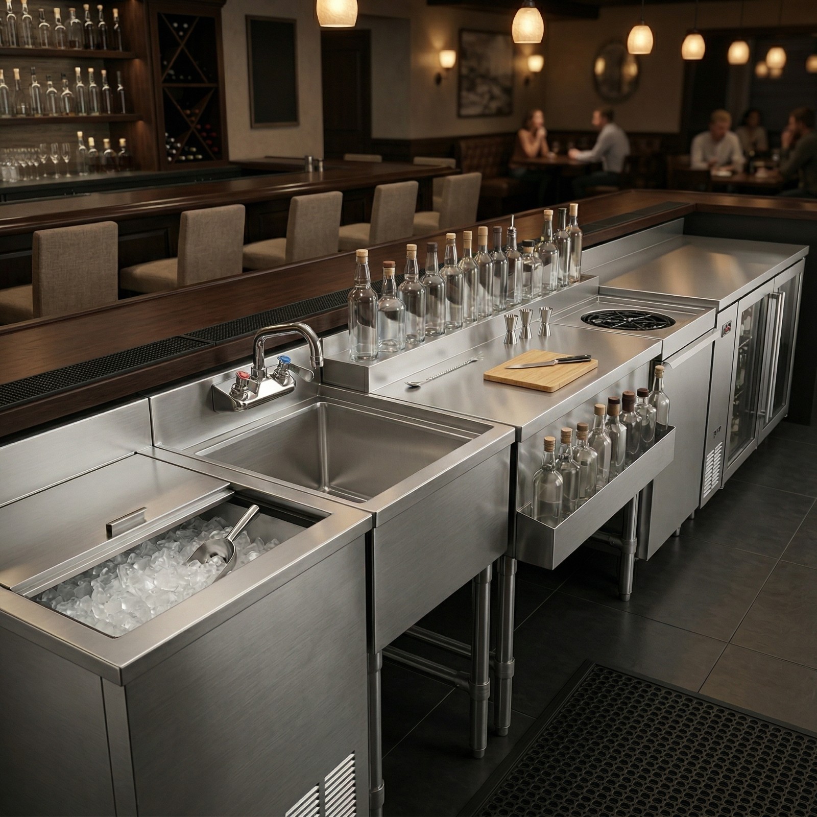 18.5 in. x 15 in. x 30 in. Underbar Stainless Steel Hand Sink with Backsplash