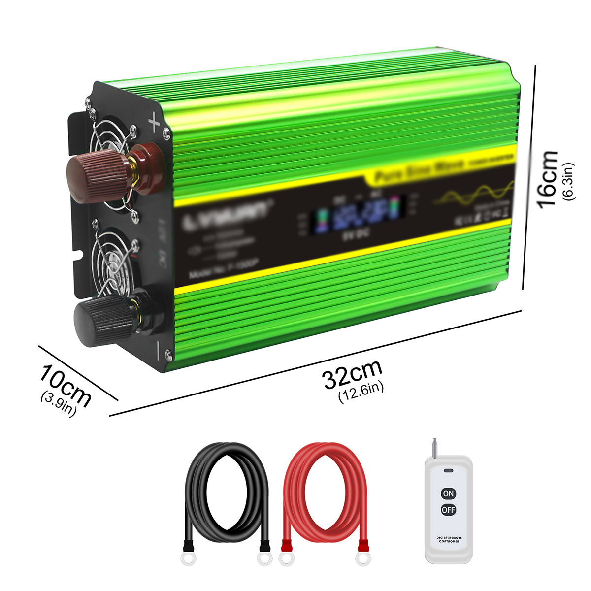 2000W 4000W 12V Pure sine Wave Power Inverter 110V 4AC 4USB LCD Car Converter
