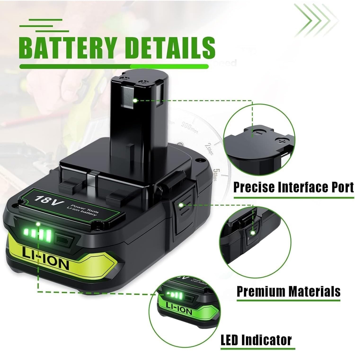 18 Volt 4.0Ah For RYOBI 18V One+ Plus Compact Lithium Battery and Charger