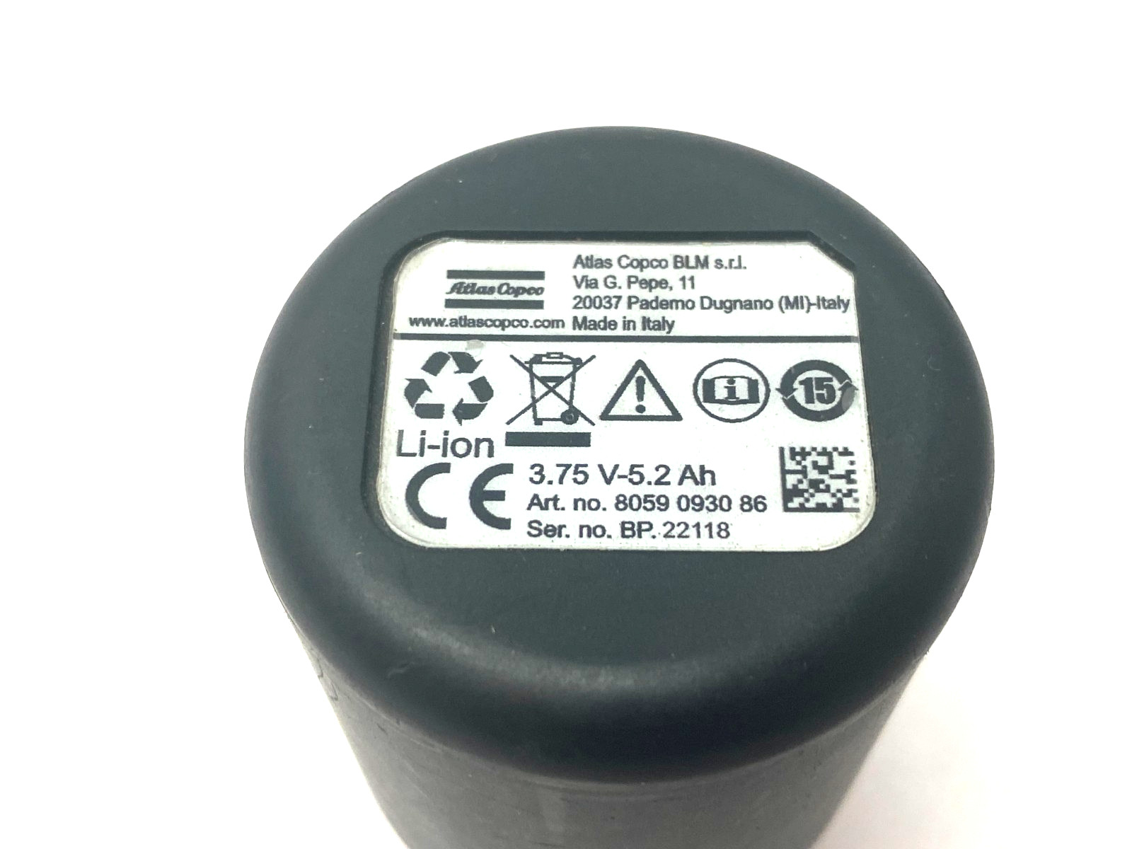 Atlas Copco 8059 0930 86 STwrench Smart Torque Wrench Battery 3.75 V-5.2 Ah