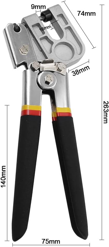 10 Inch High-Carbon Steel Metal Steel Stud Crimper TPR Handle Stud Crimper