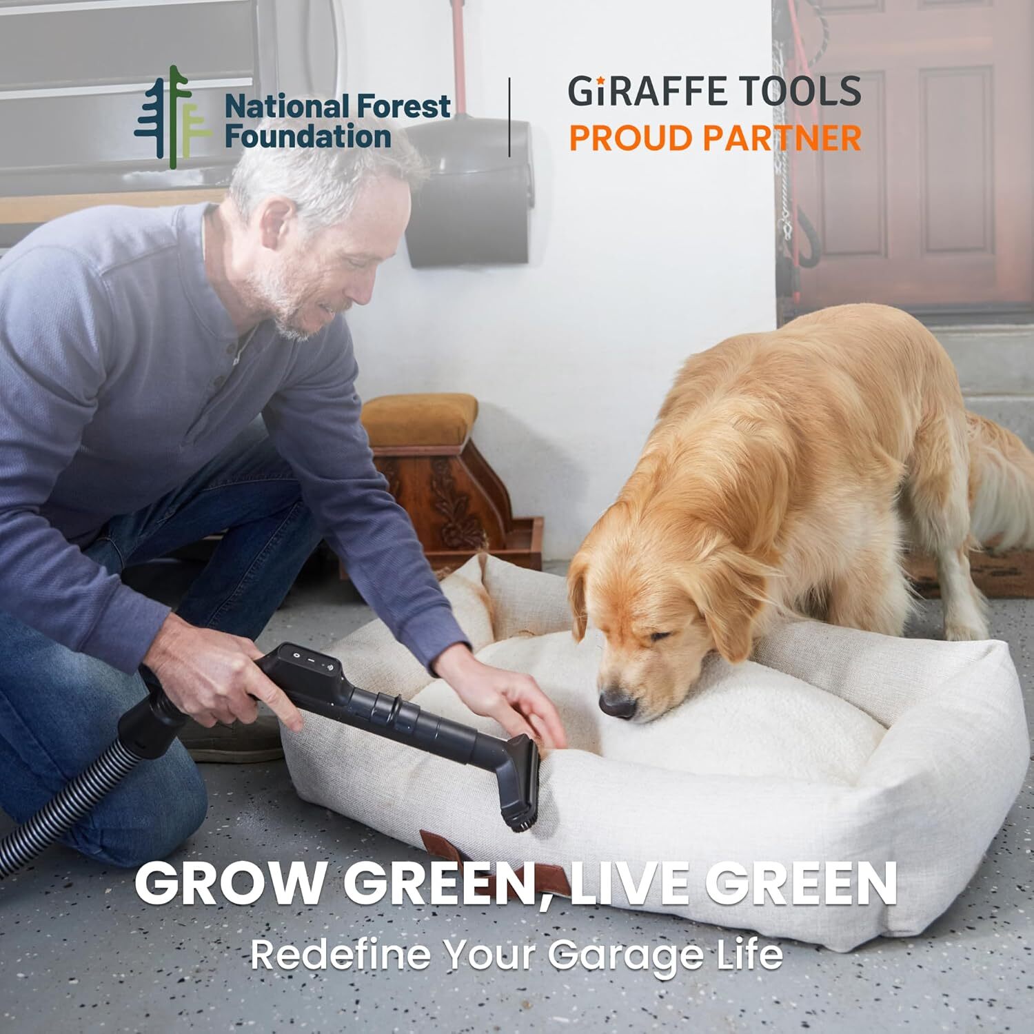 Giraffe Tools Wet Dry Vacuum Cleaner with 30FT Retractable Hose–Remote Control