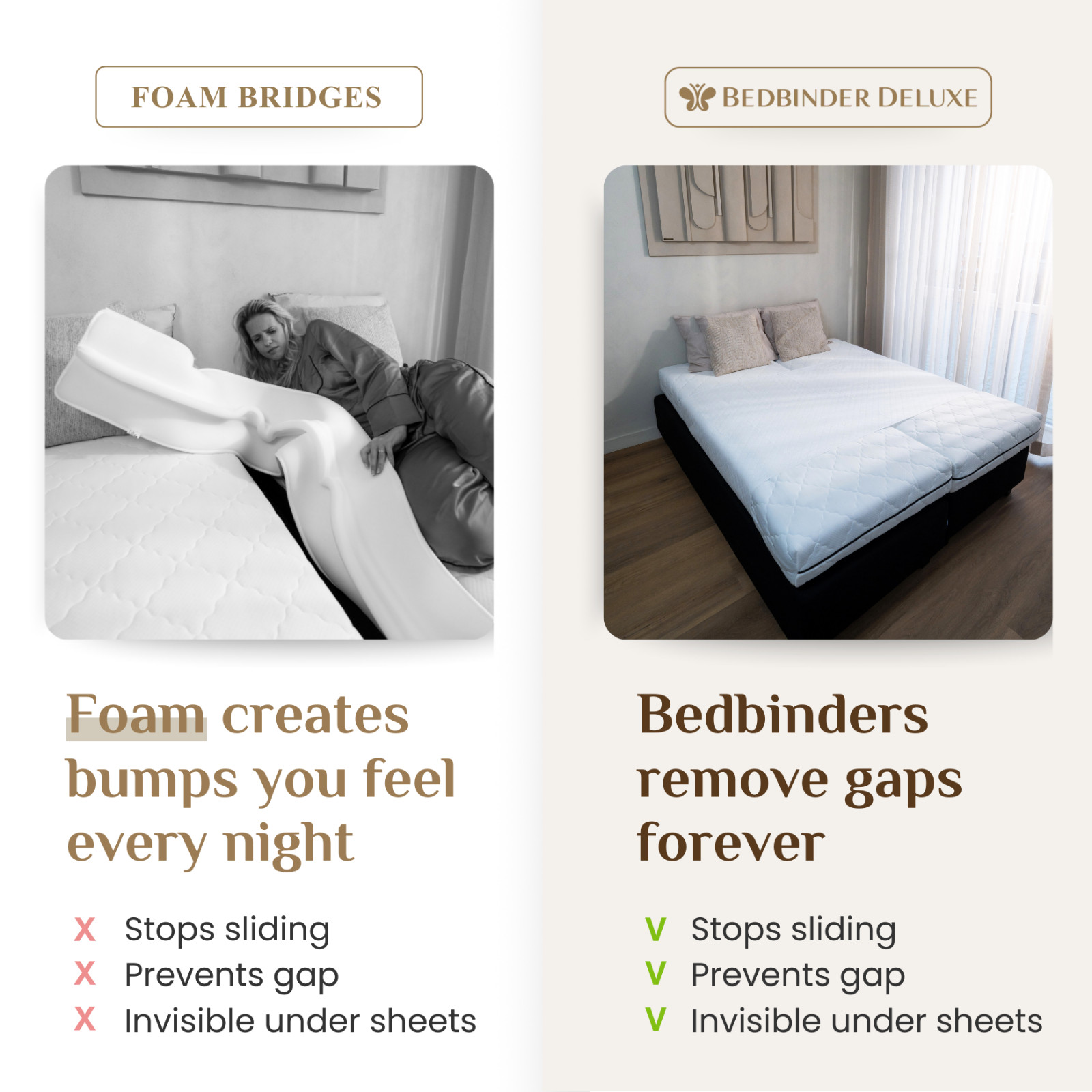 Bed Bridge ** BedBinders | Bed Gap Filler and Mattress Gap Filler – Twin to King
