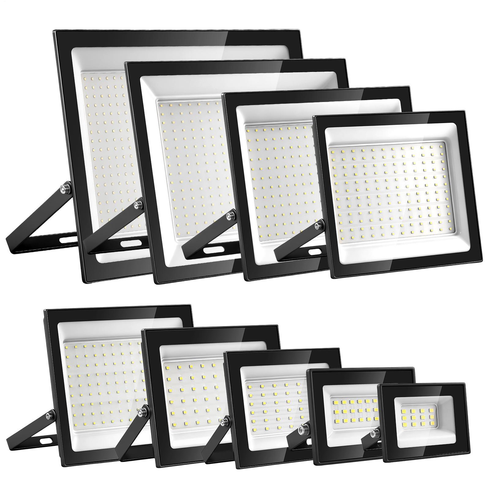 500W 300W 200W 100W LED Flood Lights Super Bright IP66 Waterproof 6000K Daylight
