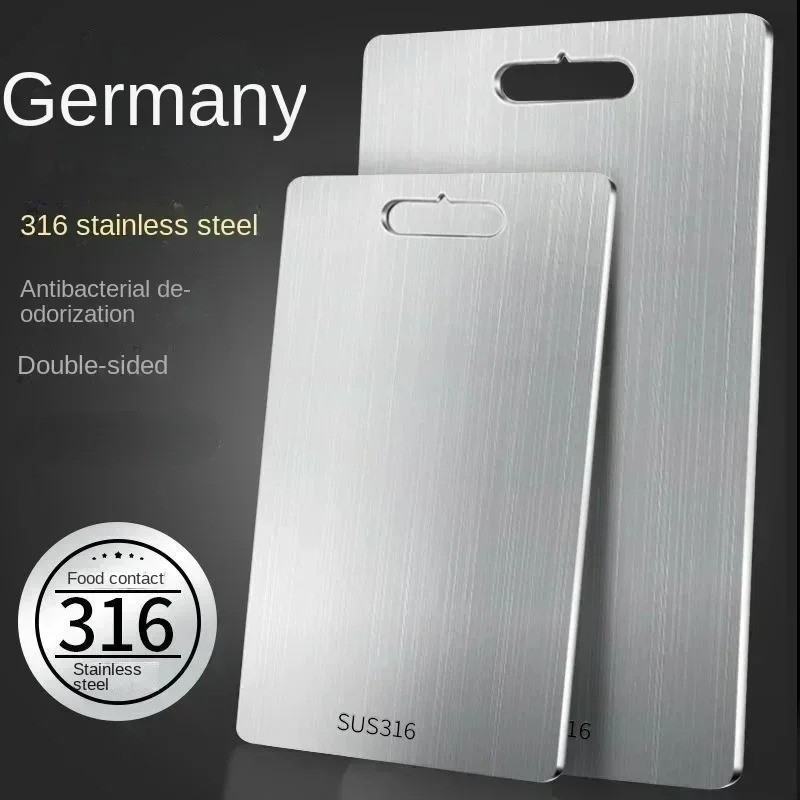 Titanium Cutting Board 100% Pure Non-Stick Double-Sided 11×15.5″ for Kitchen