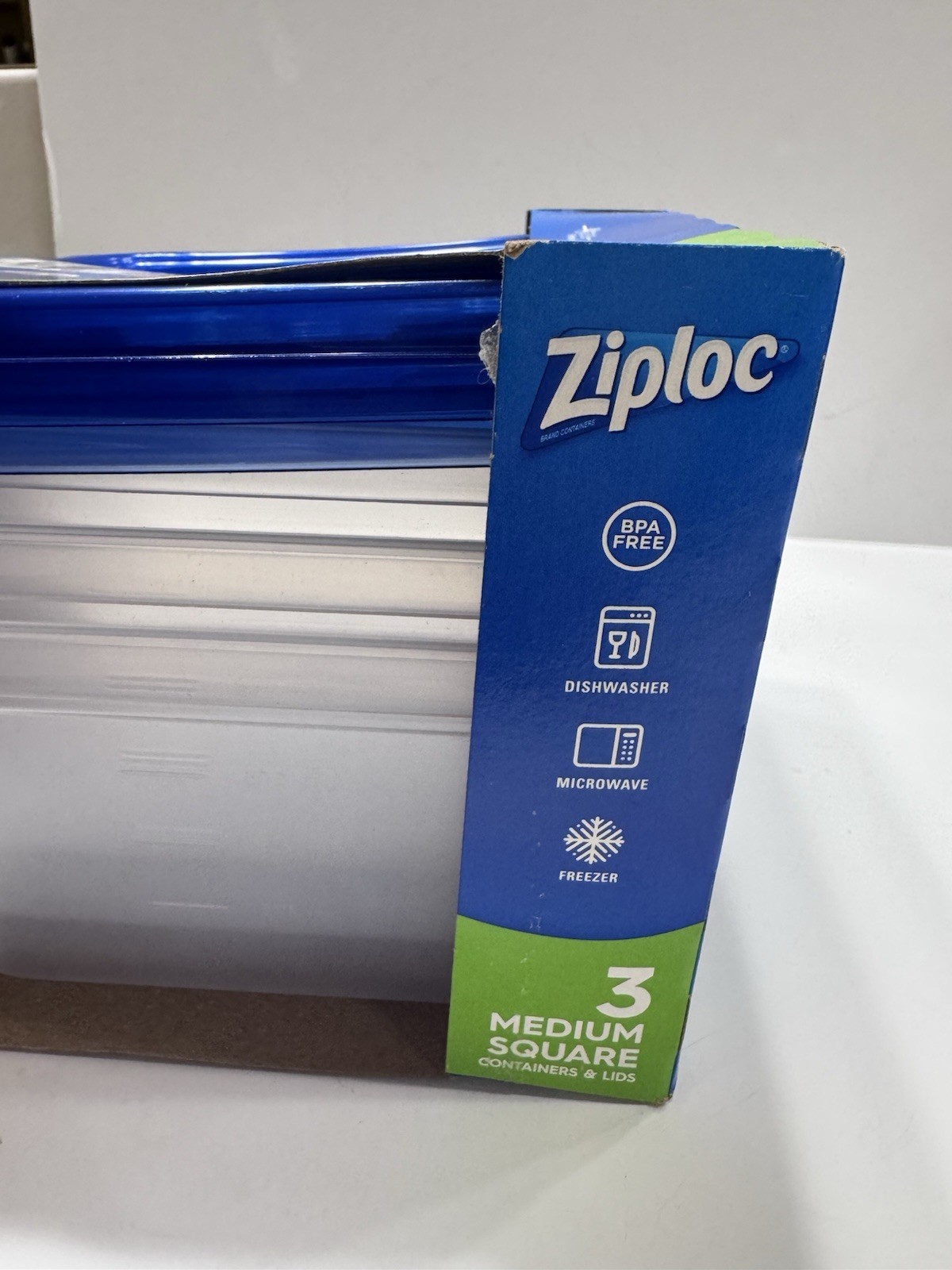 9 SETS Ziploc One Press Seal Large Rectangle/ Med Square/ Sm Square Containers