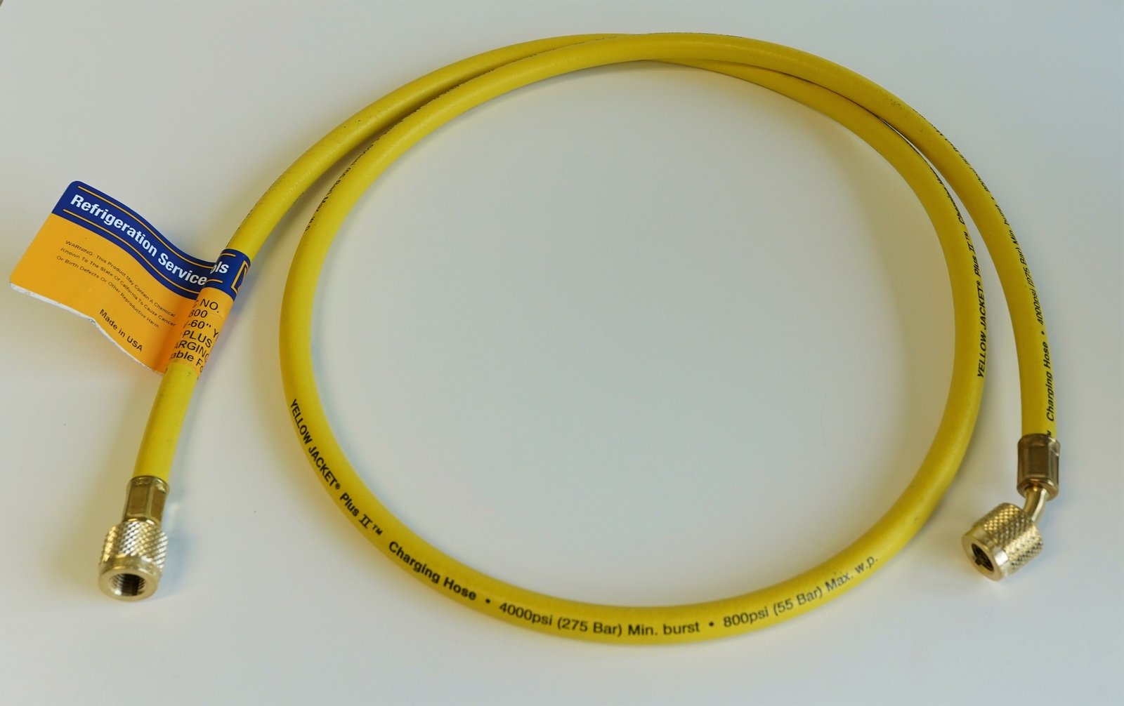 Yellow Jacket 21060 HAV-60 Yellow HVAC Charging Hose 60″ Suitable for R410A