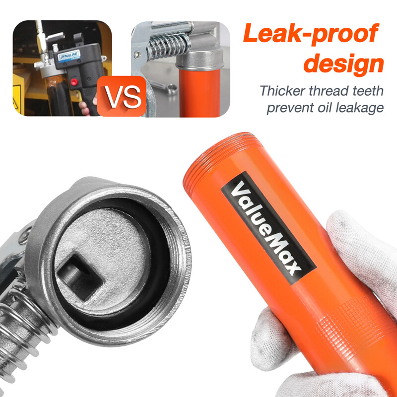 ValueMax Mini Grease Gun Kit 3OZ Grease 12” Flexible Hose 5” 3″ Extension Tube