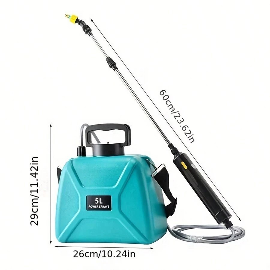 1.35Gal Rechargeable Electric Garden Sprayer 3 Nozzles USB-C