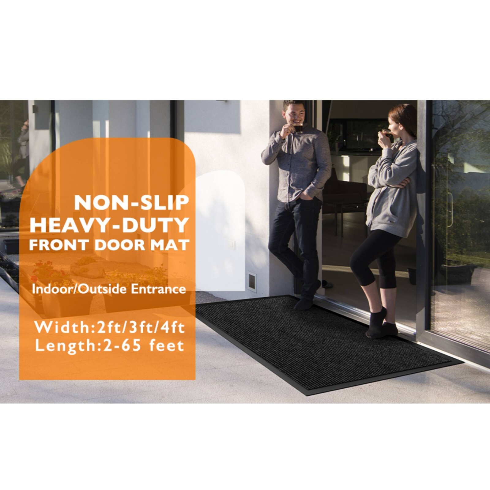 Entrance Mat Front Door Doormat for Indoor Outdoor Heavy Duty Commercial Mats