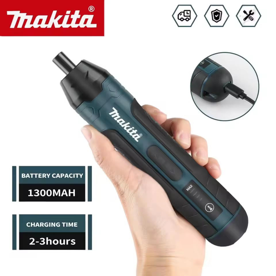 Makita Cordless Electric Screwdriver 1300mah Rechargeable Adjustment Power