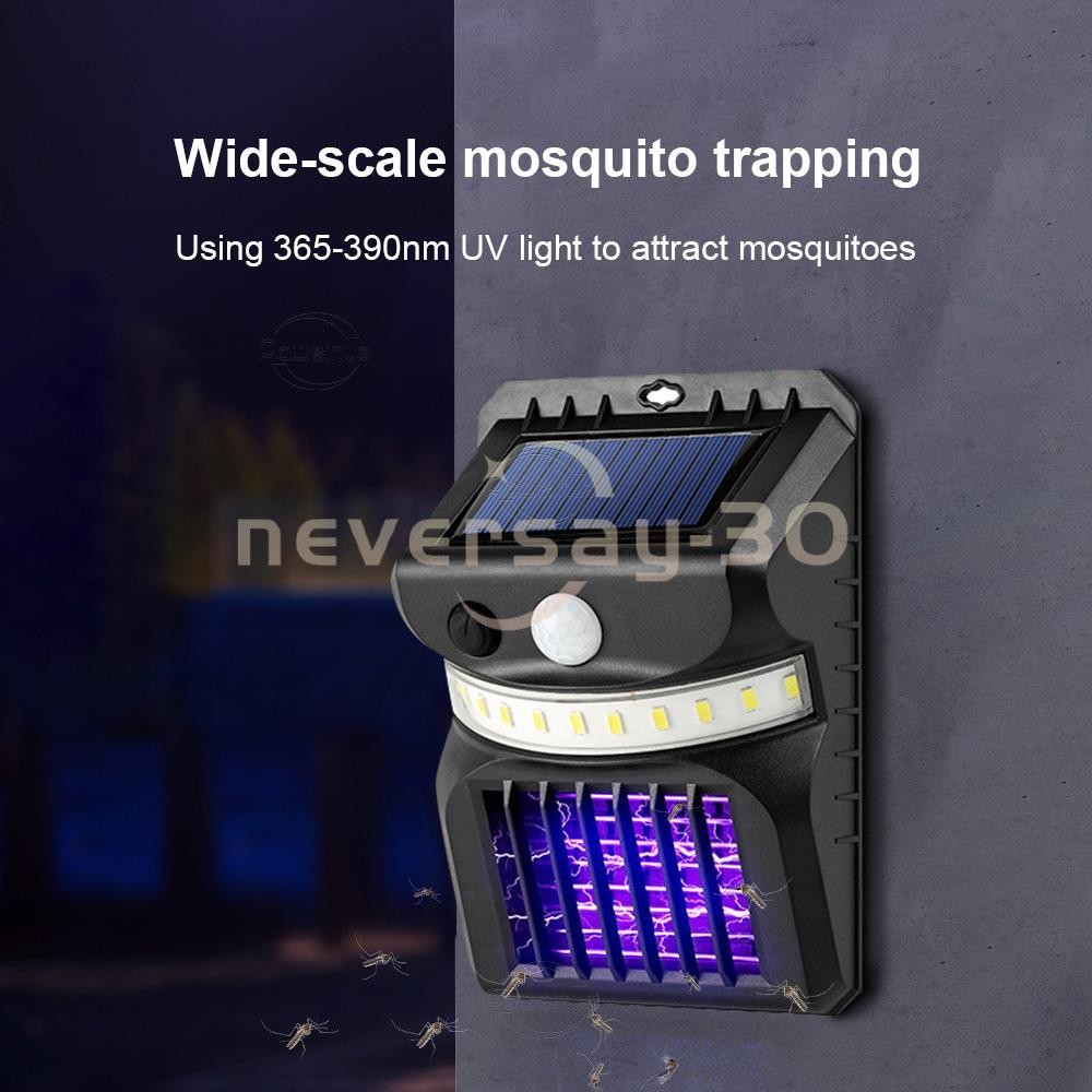 1-5 PACK Solar Powered LED Mosquito Fly Bug Insect Zapper Killer Trap Lamp Light