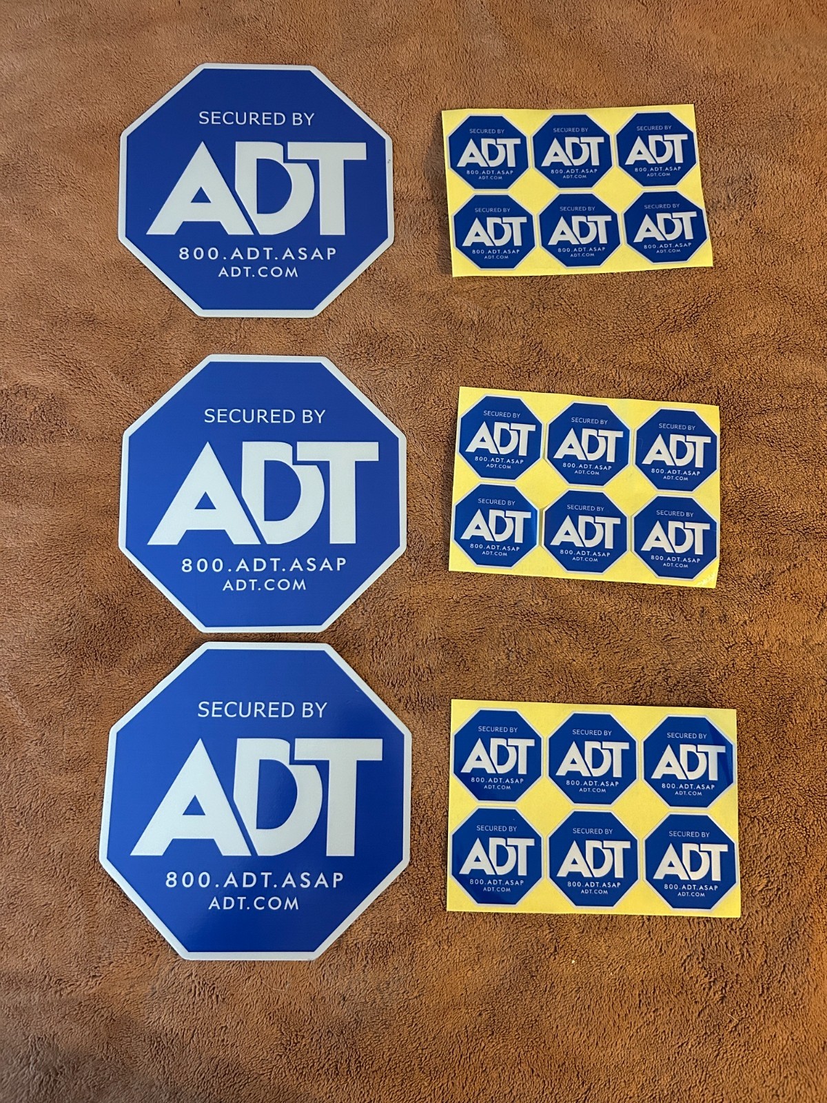 ADT Security Yard Aluminum Sign & Stickers No Pole