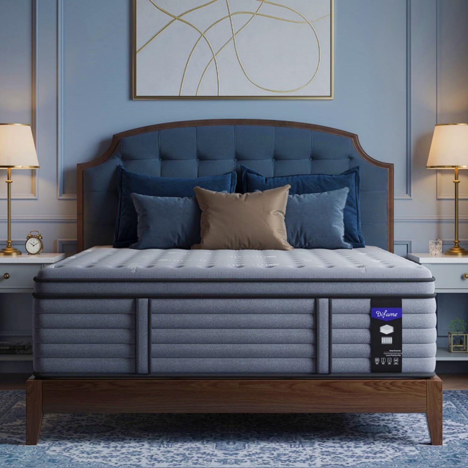 Luxury 8″ Hybrid Full Mattress – Pain Relief, Cooling, CertiPUR-US, 365-Night Tr