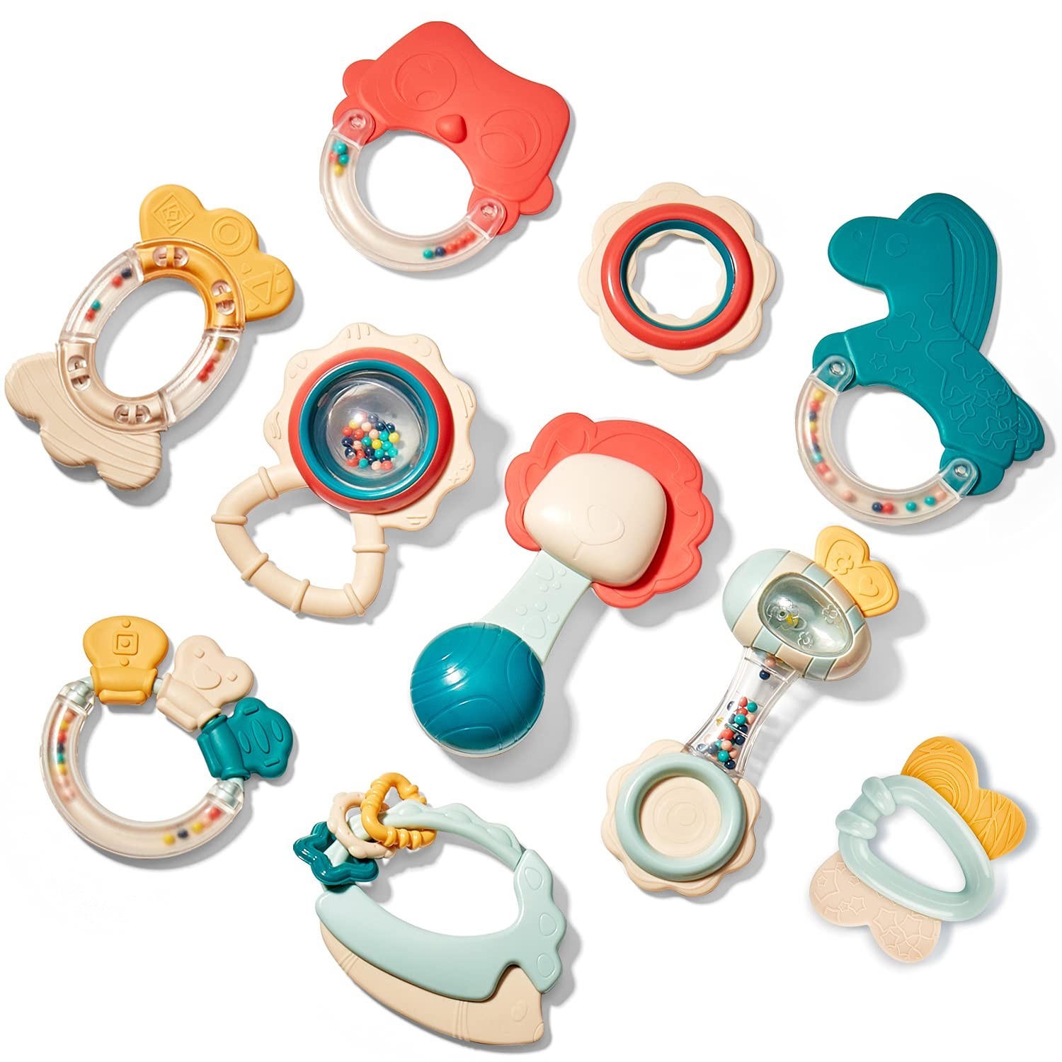 hahaland Baby Toys 0-6 Months – Baby Rattles Teething Toys 3-6 Months, Newborn I