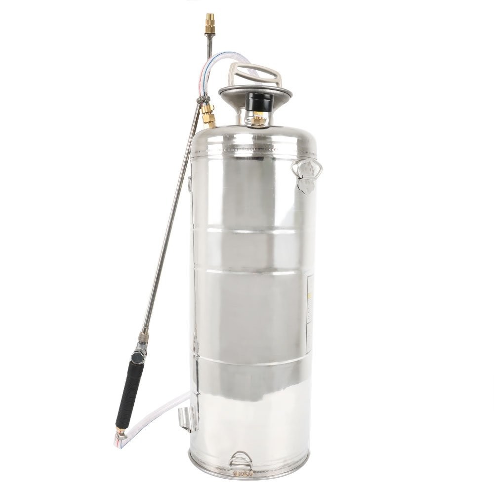 Stainless Steel Sprayer Pump Sprayer W/ Adjustable Nozzle Hose 1/1.5/2/3/3.5Gal
