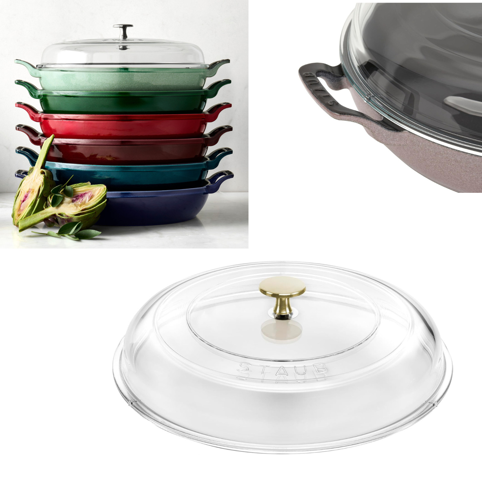 Staub 3.5 Qt Everything Braiser Enameled Cast Iron Glass Lid Choose Color