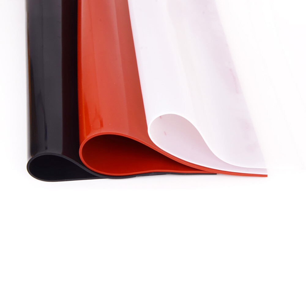 500x500mm Soft Silicone Rubber Sheet Mat Gasket Red Black White Thick 0.1mm-6mm
