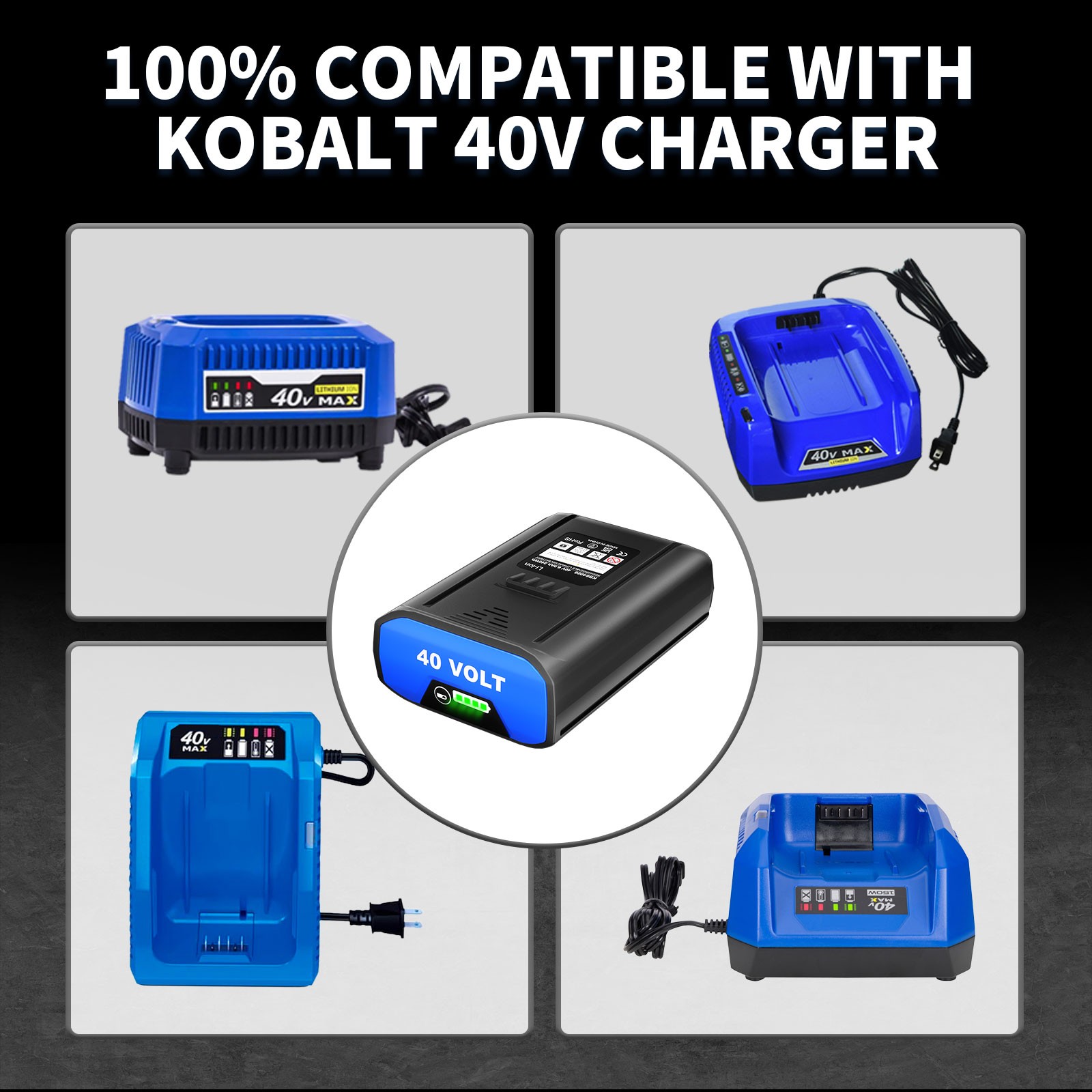 PACK For Kobalt 40v MAX 6.0 Ah Extended Run Li-Ion Battery KB440-03 KB540-06 NEW