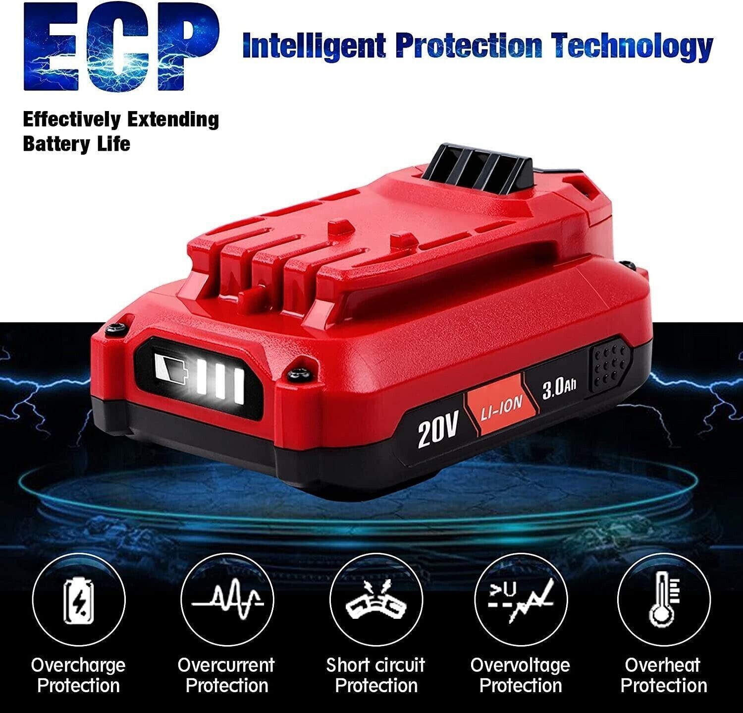 2.0Ah For Craftsman V20 MAX Lithium 20Volt Battery CMCB204 CMCB202 CMCB201 TOOL
