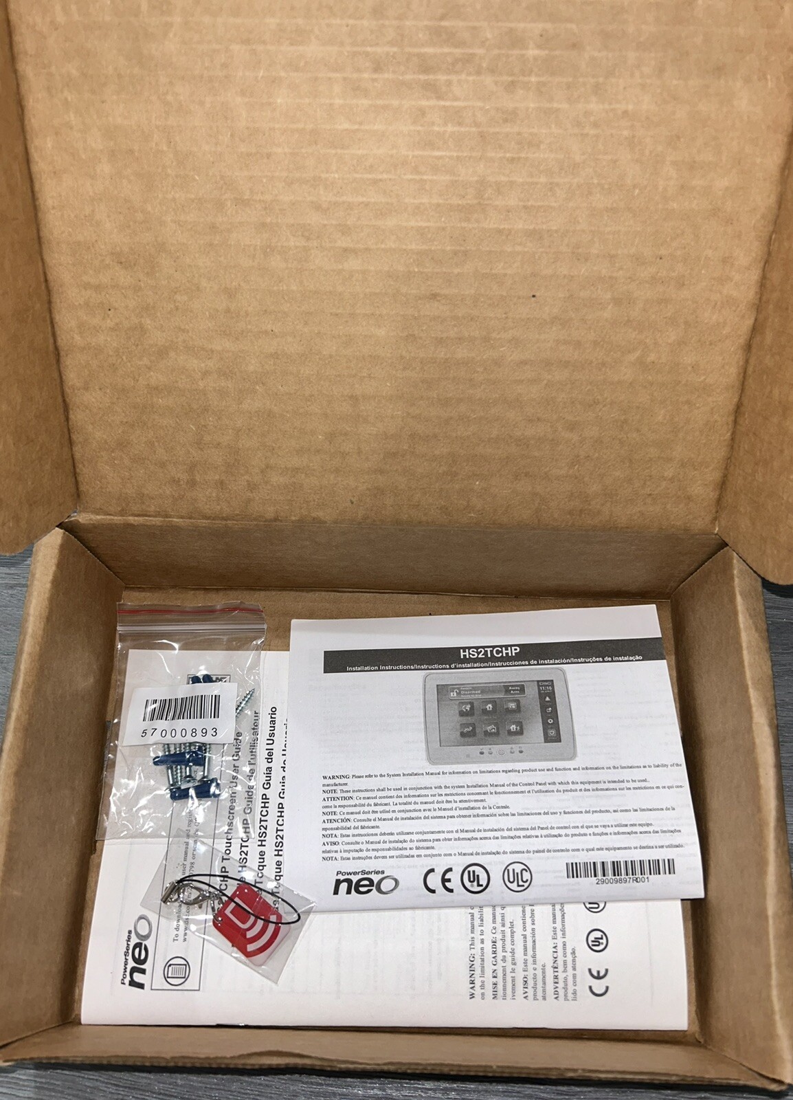 NEW In Original Packaging HS2TCHP NEO TouchScreen Alarm Keypad