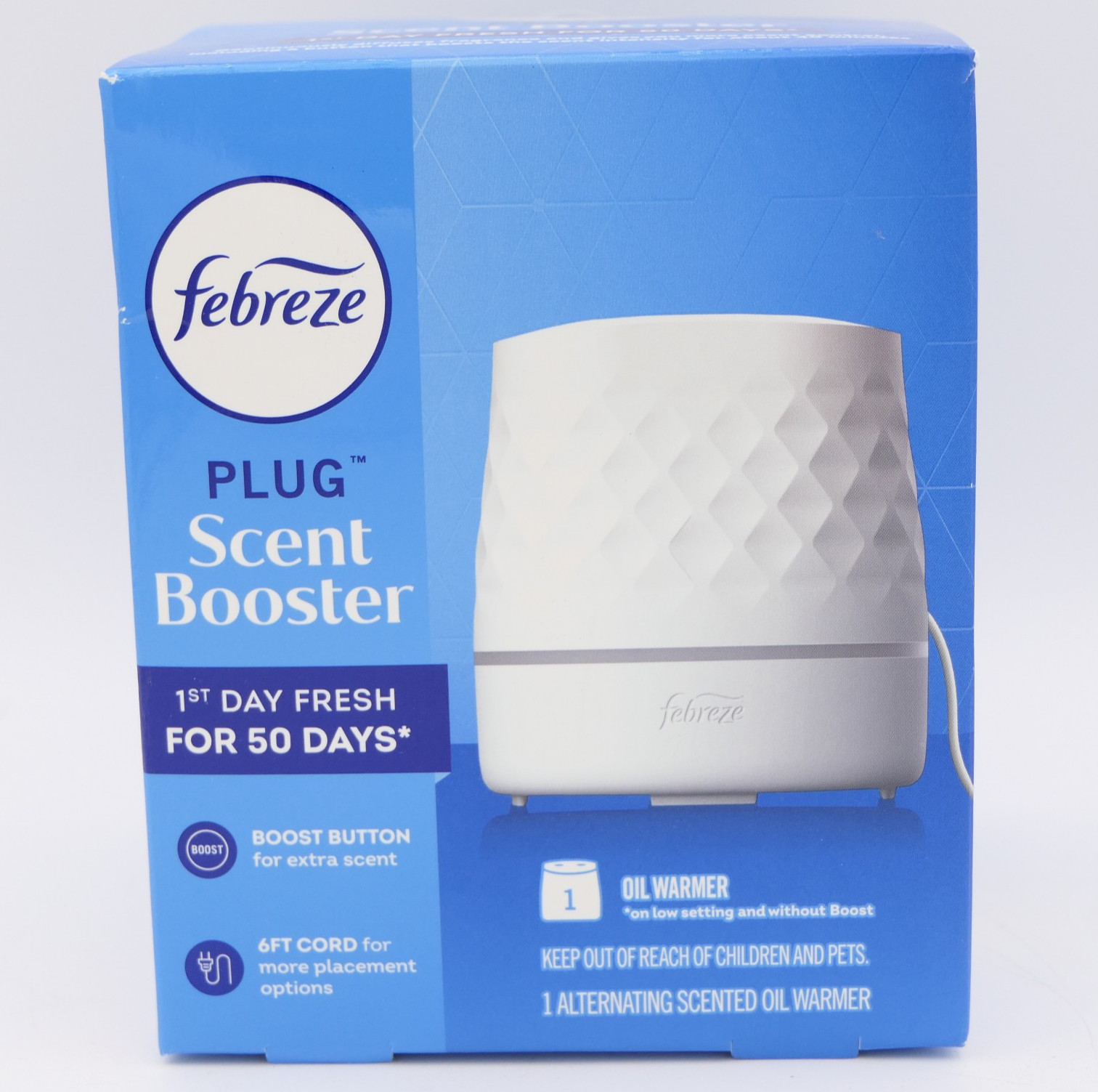 Febreze Plug Scent Booster Continuous Scented Oil Warmer Plug In Device 6ft Cord