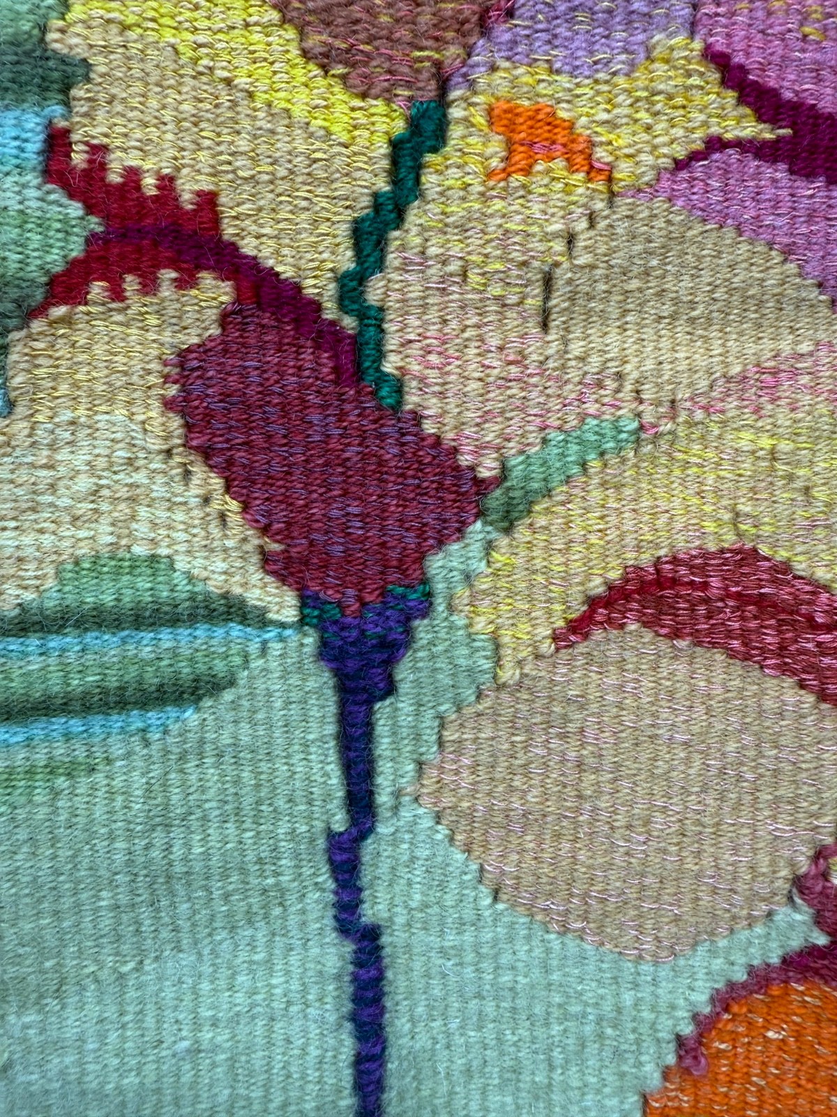 Vintage Beautiful Hand Woven Wool Weaving Tapestry Kilim Rug 50×41 Cm