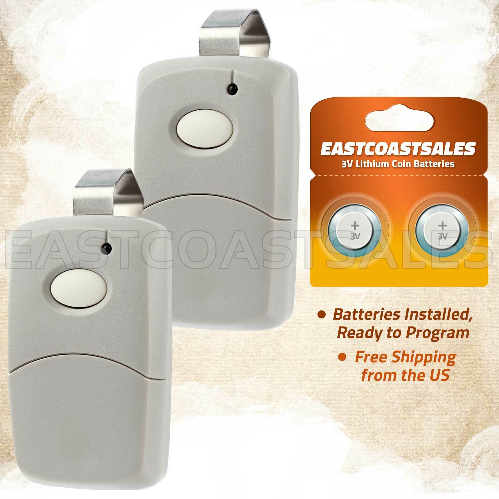 2x For 3089 multi-code multicode 308911 Linear MCS308911 300mhz 1 button remote