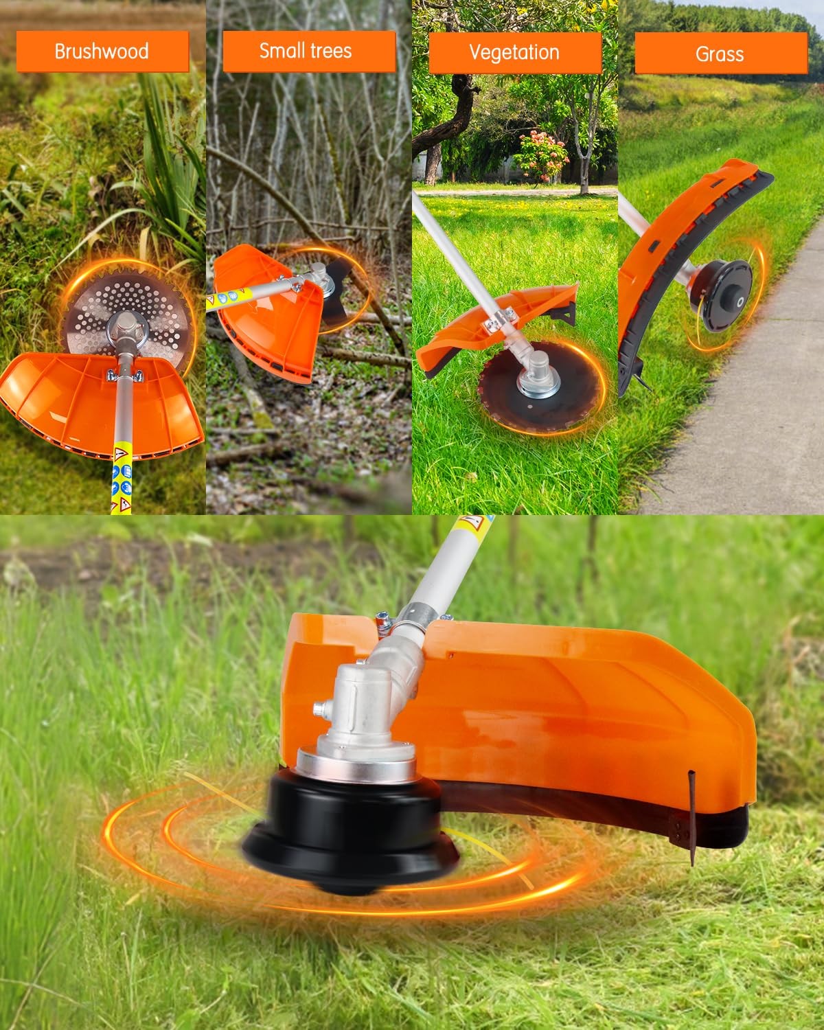 31cc 4-Stroke 4 in 1 Gas Weed Wacker Trimmer Power Brush Cutter Weed Wacker