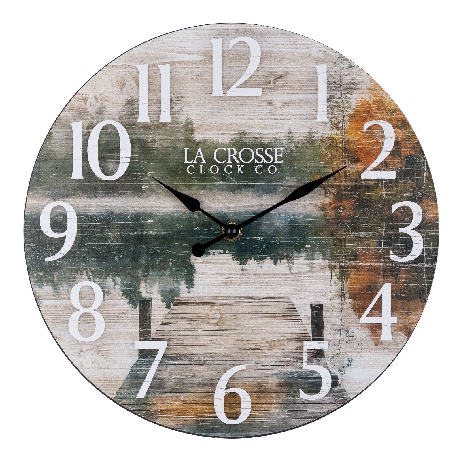404-3828L La Crosse Clock Co. 11″ Reflections MDF Open Face Analog Wall Clock