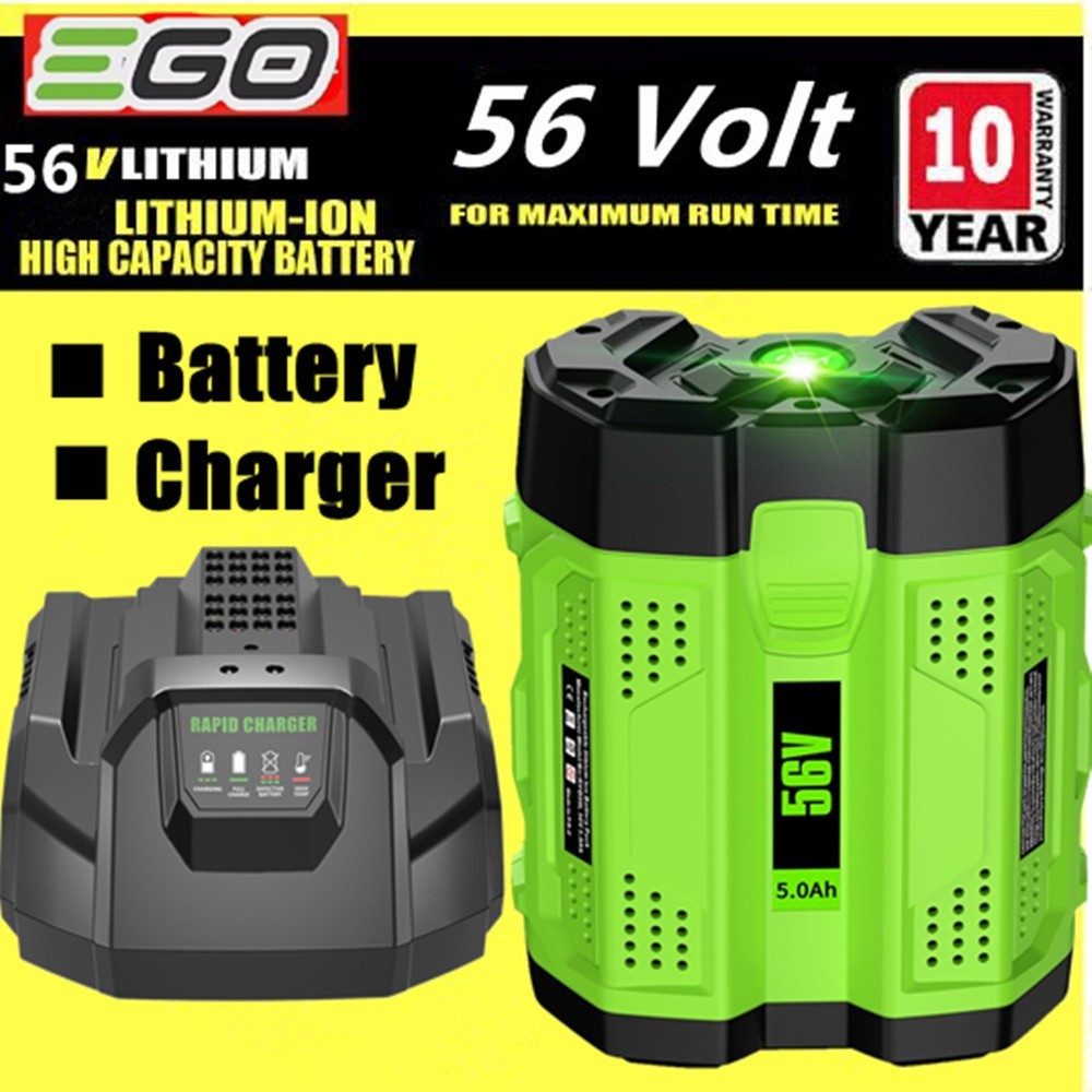 5.0Ah Lithium Battery / Charger For EGO Power+ 56V BA2800 BA2800T BA4200 BA1400
