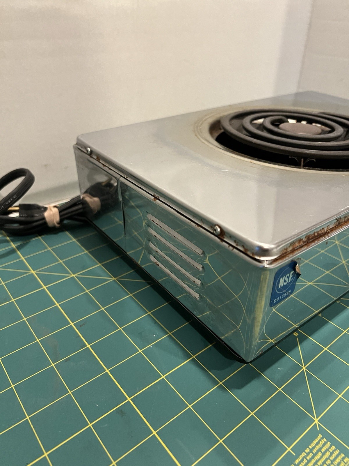 13×8” RARE Capitol Single Electric Burner USA Works Tested CUL 250 VINTAGE 1100w