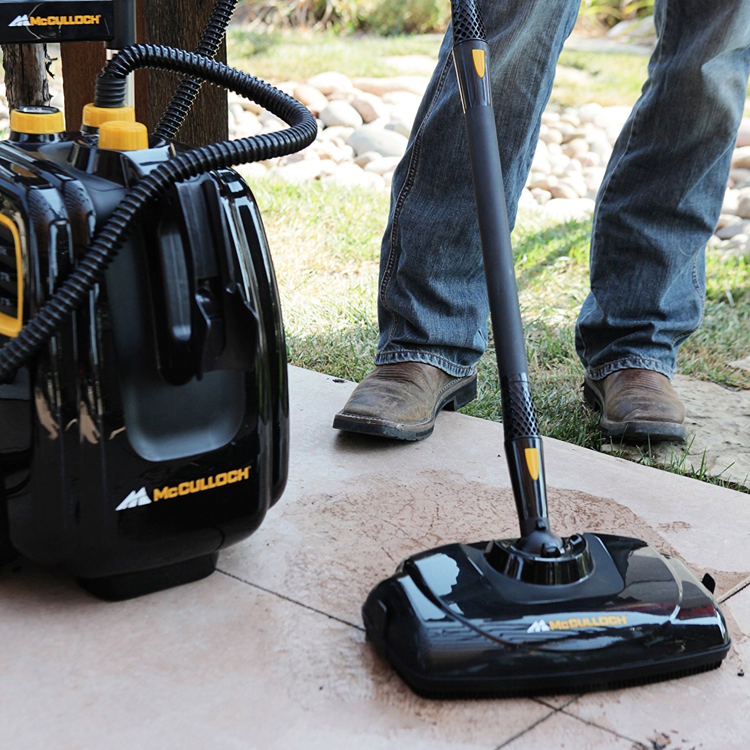 McCulloch 1500W Multipurpose Deluxe Canister Steam Cleaner w/ 23 Accessories