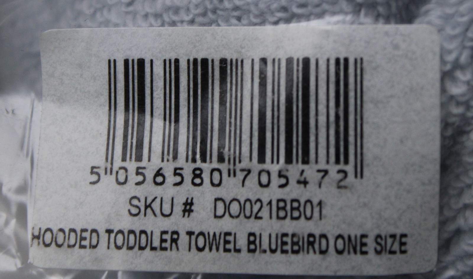 Baby Mori Unisex Toddler Hooded Bath Time Towel AP2 Bluebird/Gray One Size